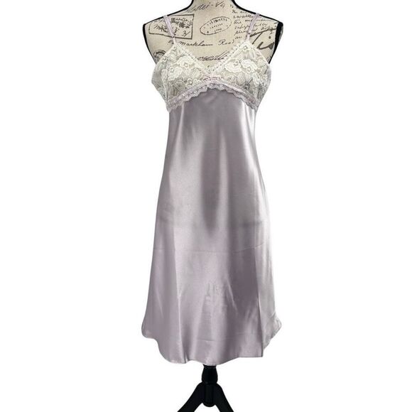 Vintage Gunne Sax by Jessica McClintock‎ Satin Lace Slip Dress #U1045 Large NWOT